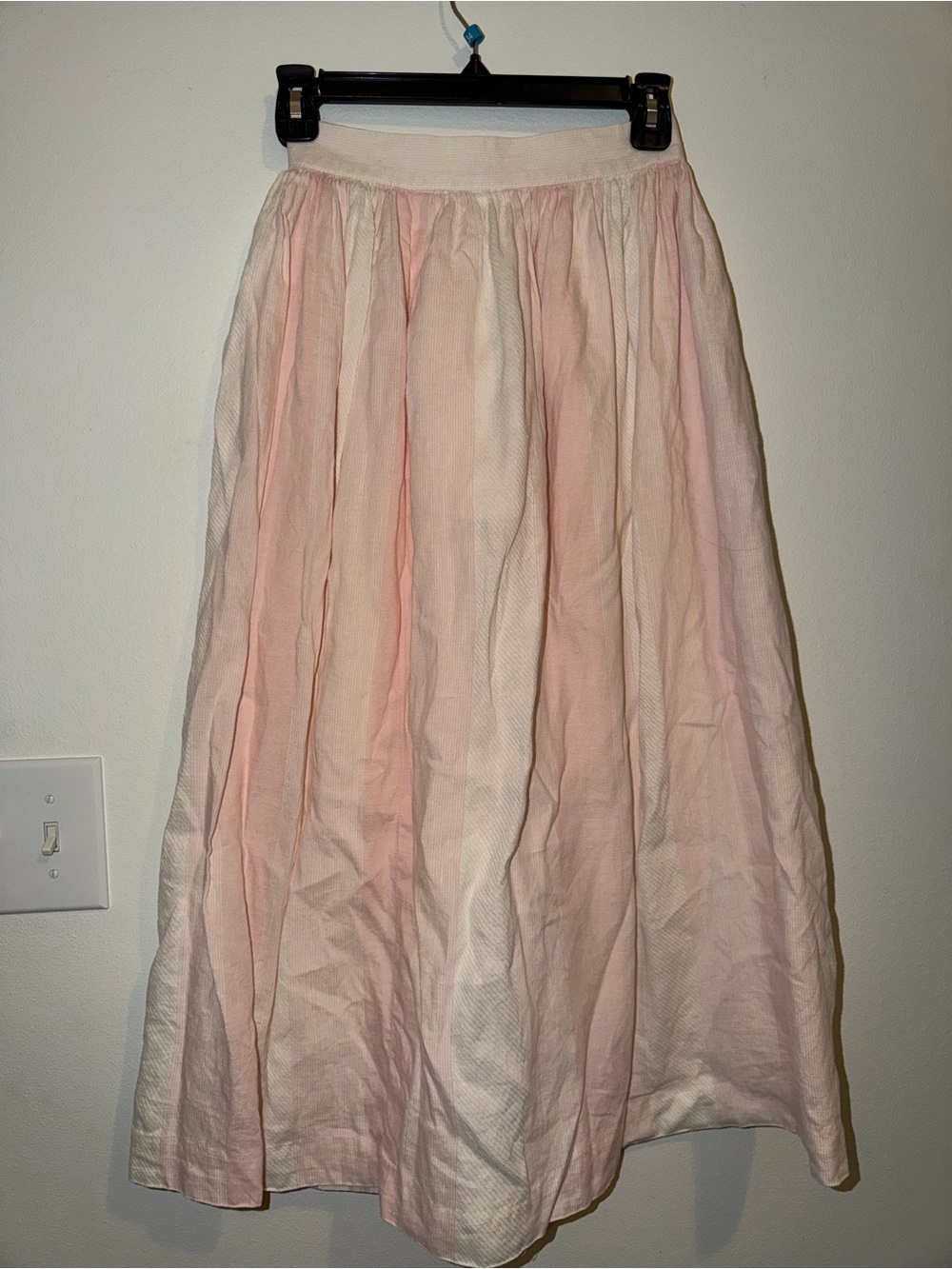 Women's Light Pink Vintage 70s/80s Prophecy Full Midi Skirt with Pockets!